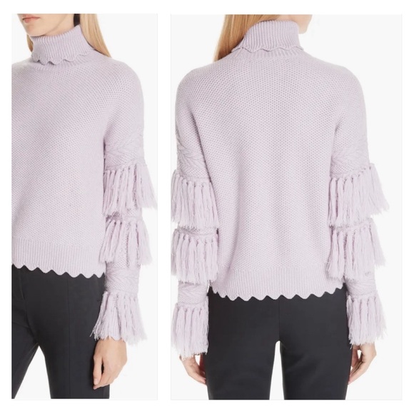 Jonathan Simkhai Wool
Tassel Knit Turtleneck In Neutral size S - Picture 5 of 16